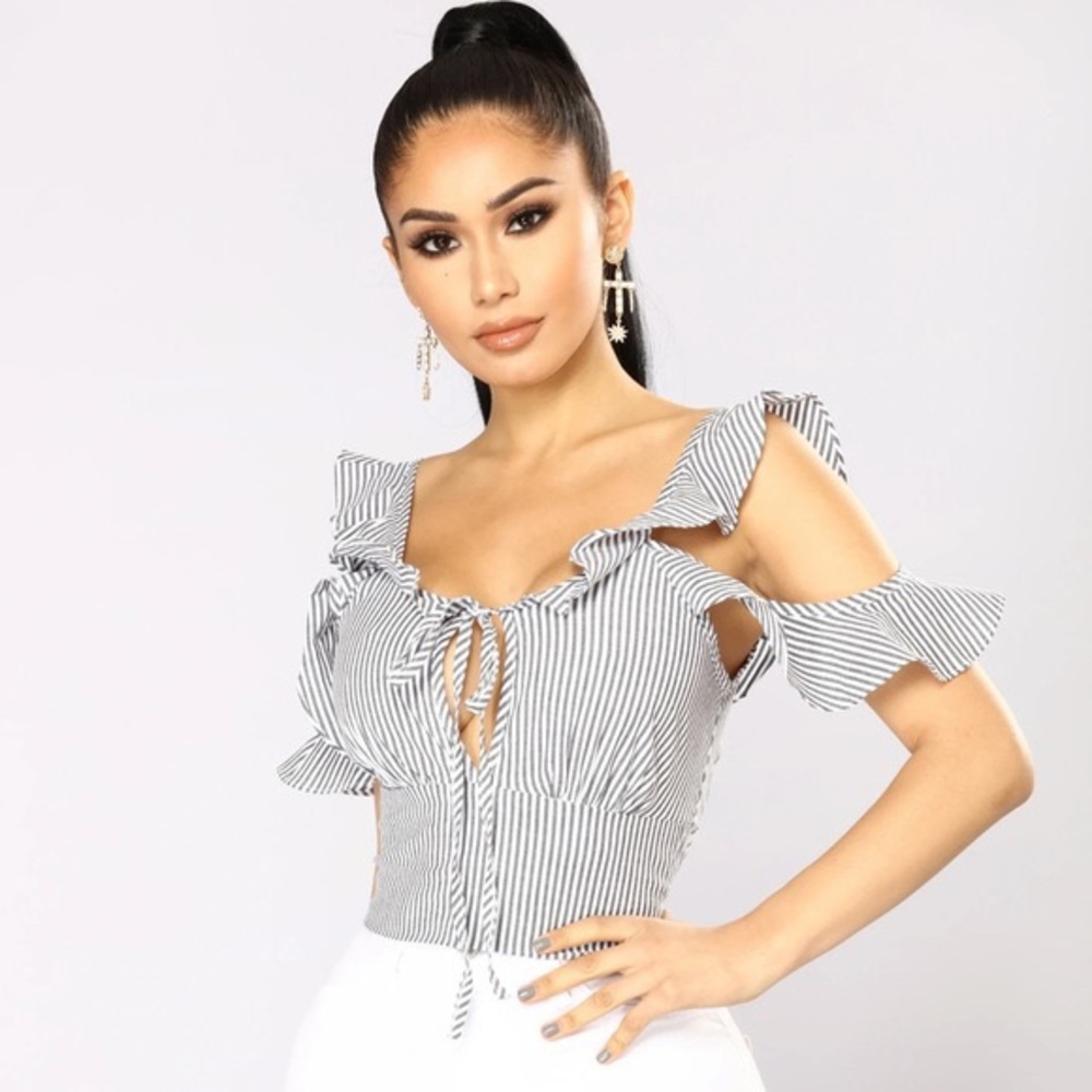 Addison Cold Shoulder Top Fashion Nova